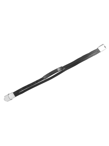 Adeliás Damen Armband aus Leder 21 cm in schwarz