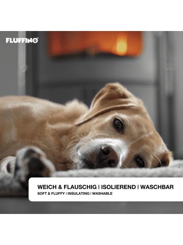 FLUFFINO Hundedecke S grau grau