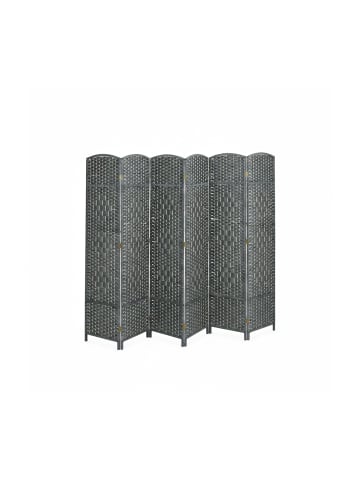relaxdays Paravent in Grau - (B)240 x (H)170 cm