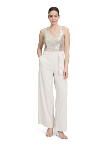 Vera Mont Jumpsuit mit Pailletten in Bright Pearl
