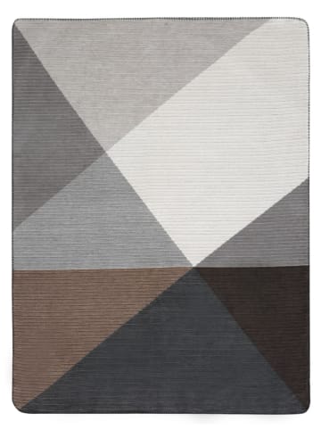 biederlack Wohndecke Feel Graphic in braun beige creme camel