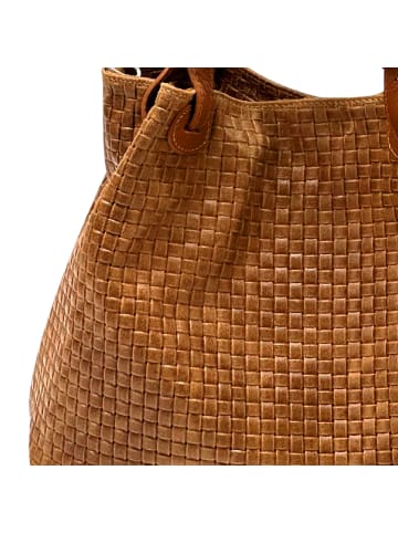Florence Florence Handtasche, Umhängetasche Leder braun ca. 31cm