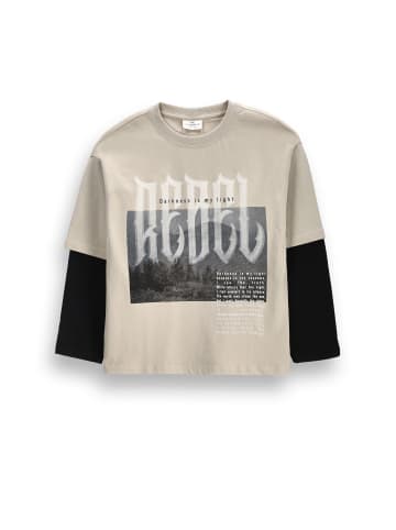 Coccodrillo Langärmliges Baumwollshirt in beige