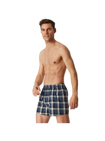 Schiesser Web-Boxershorts 4er Pack in Blau/Grau