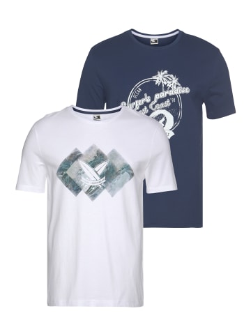 OCEAN SPORTSWEAR T-Shirt in weiß, blau