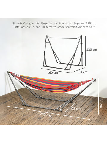 Outsunny Hängemattengestell,290cm x 92cm x 88cm,mehrfarbig