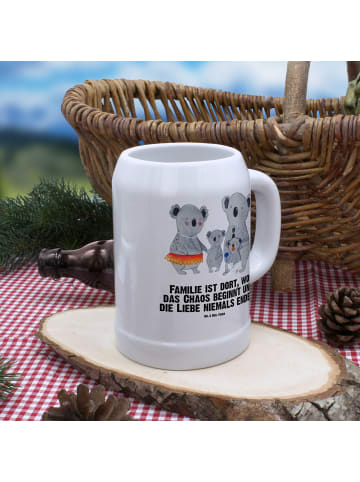 Mr. & Mrs. Panda Bierkrug Koala Familie mit Spruch in Weiß