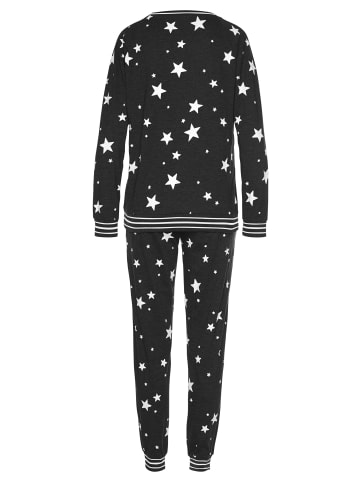 VIVANCE DREAMS Pyjama in schwarz-gemustert