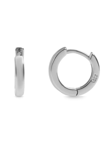 Adeliás Damen Ohrringe – Klappcreole aus 925 Silber in silber