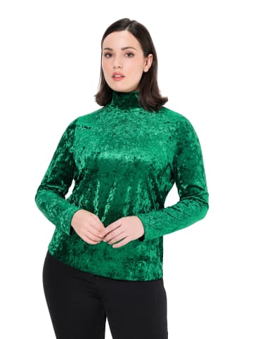 Ulla Popken Langarmshirt in smaragdgrün