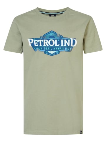 Petrol Industries T-Shirt mit Aufdruck Driftwave in Grün