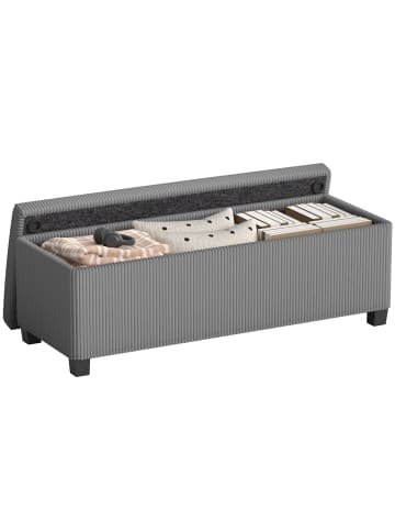 HOMCOM Sitzbank-112L x 42B x 40H cm-Grau