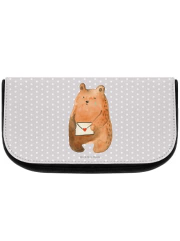 Mr. & Mrs. Panda Beauty Bag Bär Vermissen ohne Spruch in Grau Pastell