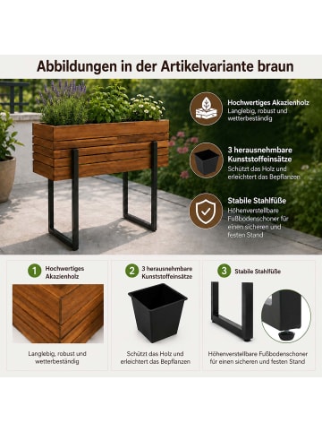 MCW Hochbeet P85, Braun
