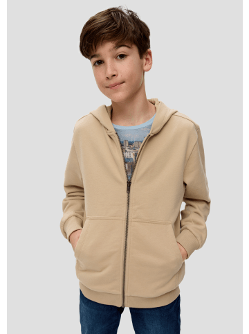 s.Oliver Sweatshirt Jacke langarm in Beige