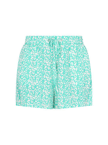 myMo Women Shorts in turquoise white
