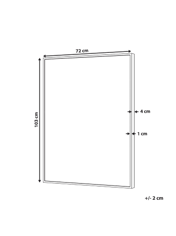 Beliani Wandbild mit Rahmen WEXFORD in Bunt - (W) 72 x (H) 103 x (L) 4 cm Vertikal