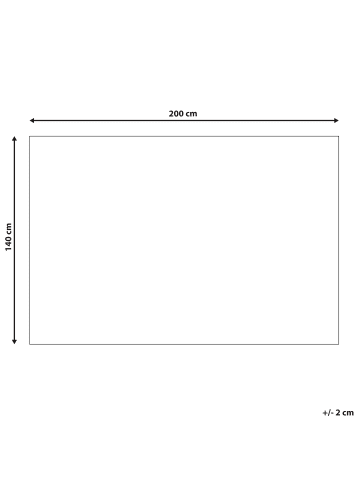 Beliani Kurzflor YELKI in Blau/Gold - (W) 140 x (H) 1.2 x (L) 200 cm