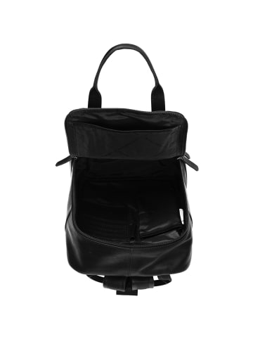 The Chesterfield Brand Wax Pull Up Rucksack Leder 36 cm Laptopfach in schwarz