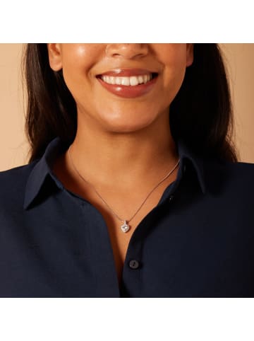 Lucardi 925 Silber Halskette  Herz