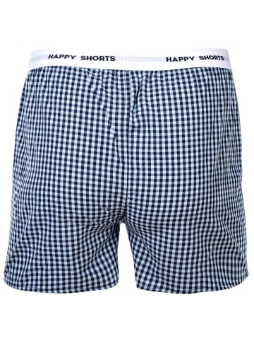 Happy Shorts Web-Boxershorts 3er Pack in Blau Muster