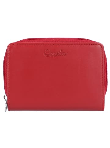 Esquire New Silk Geldbörse Leder 10 cm in rot