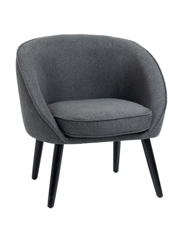HOMCOM Wohnzimmerstuhl in Grau 71L x 65B x 75H cm