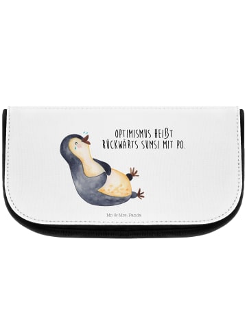 Mr. & Mrs. Panda Kulturbeutel Pinguin Lachen mit Spruch in Weiß