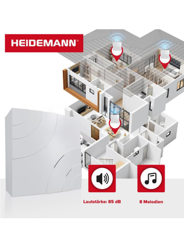 Heidemann  Mehrklang-Gong Quarter reinweiß