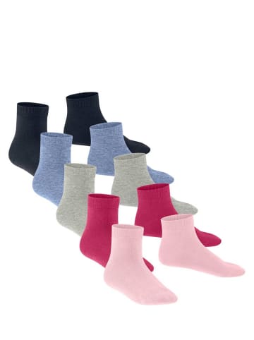 ESPRIT Socken 5er Pack in Rosa/Grau/Blau