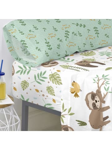 Happy Friday Happy sloth Spannbettlaken