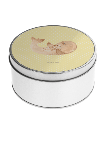 Mr. & Mrs. Panda Kaffeedose Robbe Liegen ohne Spruch in Gelb Pastell