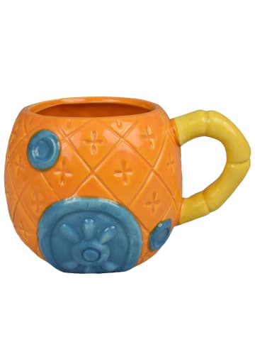 SpongeBob Spongebob Schwammkopf 3D Tasse Ananas Haus Kaffeetasse Becher 650 ml in orange