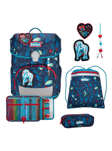 Scout Neo LED Schulranzen-Set 8-teilig in White Unicorn
