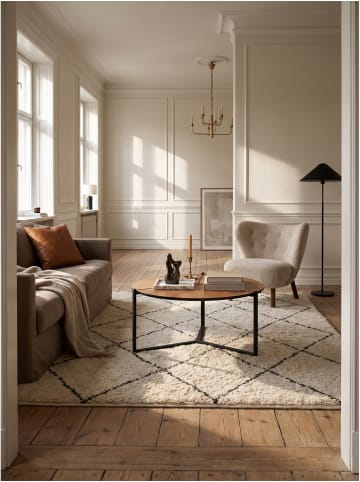 KADIMA DESIGN Couchtisch pulverbeschichtetes Eisen, Holzwerkstoff
