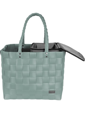 normani Flechtkorb mit kleiner Kühltasche in Mintgrün