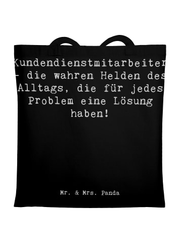 Mr. & Mrs. Panda totebag Spruch Kundendienstmitarbeiter Helden m... in Schwarz