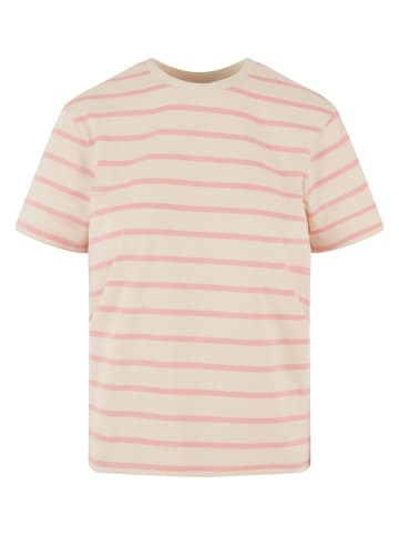 Urban Classics Urban Classics Damen Ladies Striped Boxy Tee in lemonadepink/whitesand