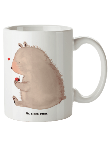 Mr. & Mrs. Panda Keramiktasse Bär Marienkäfer ohne Spruch in Weiß