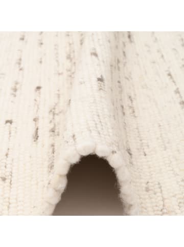 Pergamon Natur Teppich  Läufer Wolle Alaska Meliert in Grau