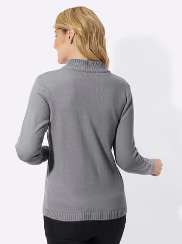 Sieh an! Strickjacke in steingrau-meliert