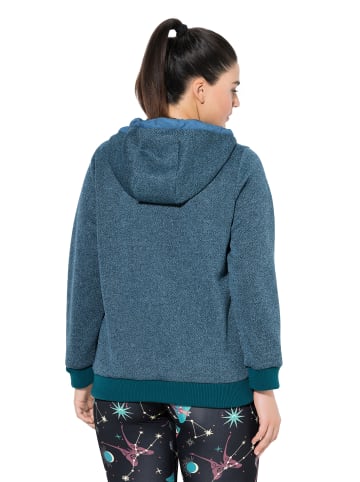 Ulla Popken Sweatjacke in dunkelpetrol