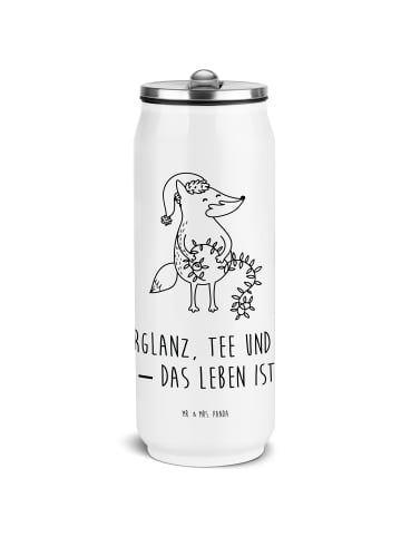 Mr. & Mrs. Panda Trinkflasche Fuchs Weihnachten mit Spruch in Weiß