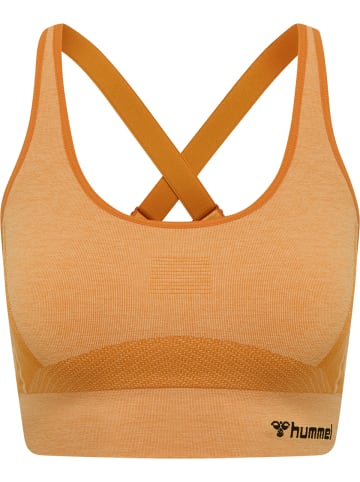 Hummel Hummel Top Hmlclea Yoga Damen Atmungsaktiv Feuchtigkeitsabsorbierenden Nahtlosen in BLAZING ORANGE/CARROT CURL MELANGE