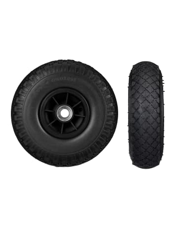 relaxdays 8x Sackkarrenrad "3.00-4" in Schwarz