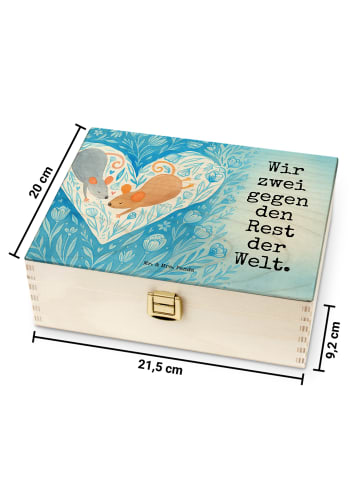 Mr. & Mrs. Panda Teebehälter Mäuse Herz Design mit Spruch in Weiß