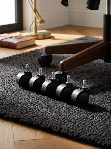 KADIMA DESIGN Teppichbodenrollen 5er Set Rollen für Bürostühle Teppich-Boden