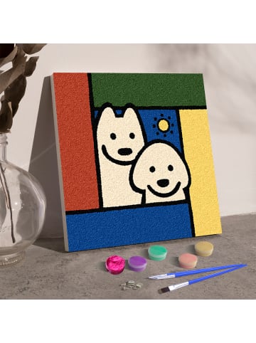 ARTNANAS Exlusive 3D-Strukturmalerei Set -Hundepaar