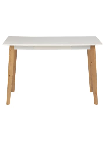 ebuy24 Schreibtisch Raven Weiß 117 x 58 cm