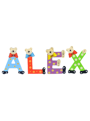 Playshoes Deko-Buchstaben "ALEX" in bunt